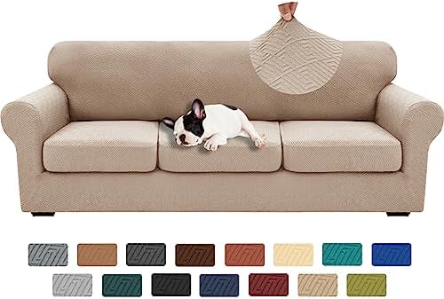 XINEAGE 4-Piece Stretch X-Large Sofa Cover, Washable Couch Covers by XINEAGE