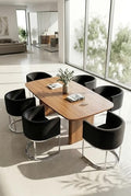 HNY Mid Century Modern Upholstered Barrel Dining Chairs by HNY