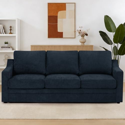 83” Chenille 3 Seats Sofa w/Comfortable Back Cushions by ACMEASE