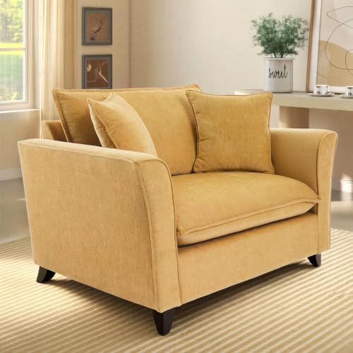 ERYE 46.9" Chenille Upholstered Accent Chair Wide Seat - Image 6