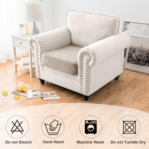 NAISI Waterproof Couch Cushion Covers Thick Velvet Fabric Washable Sofa - Image 6