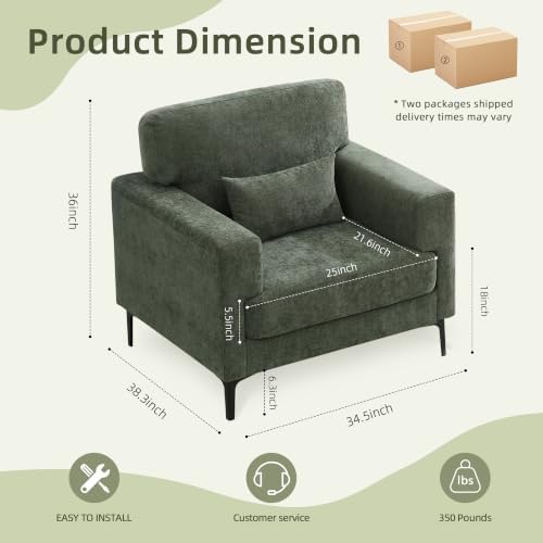 Oversized Accent Chair Armchair - Image 2