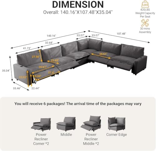 140.16" Power Reclining Sofa - Image 2