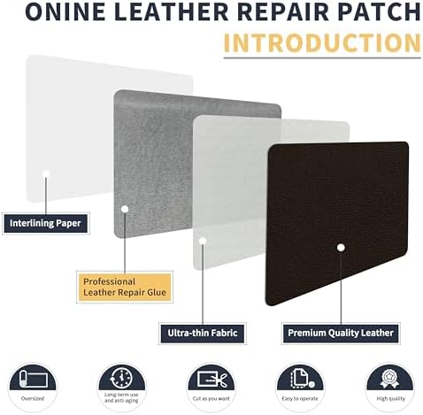 ONine Leather Repair Tape, Self Adhesive Leather Repair Patch, Leather Patches - Image 3