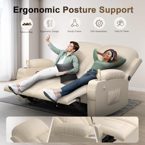 YONISEE Loveseat Recliner, Loveseat Recliner Sofa - Image 6