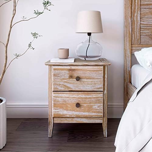Grain Wood Furniture Greenport 2-Drawer Bedroom Nightstand, Solid Wood - Image 2
