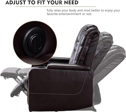 CANMOV Electric Power Recliner Chair Set of 3, Breathable Leather Home Theater - Image 6
