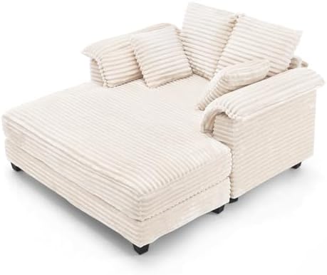 VINGLI 56" Wide Oversized Chaise Lounge Chair - Image 4