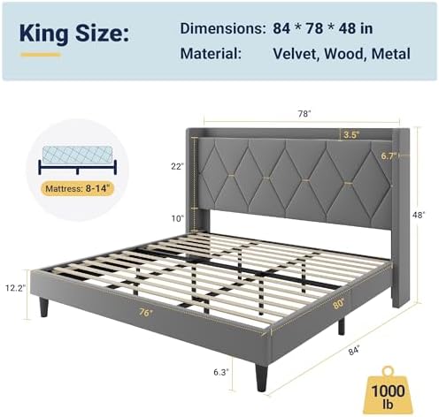 Allewie King Size Bed Frame - Image 2