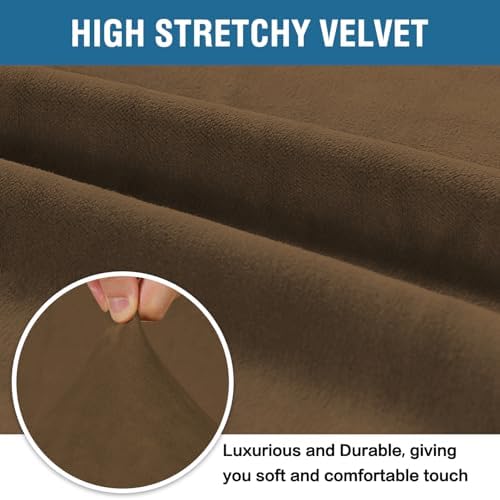 H.VERSAILTEX Stretch Velvet Sofa Covers Large Couch Covers Furniture Protector - Image 3
