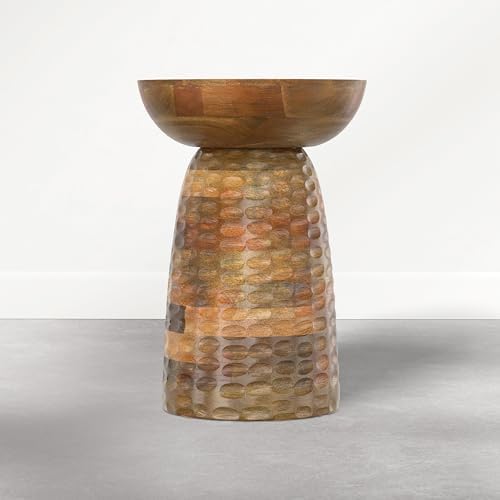 SIMPLIHOME Boyd 13" Wide Solid Mango Wood Table in Honey Earthtone - Image 5