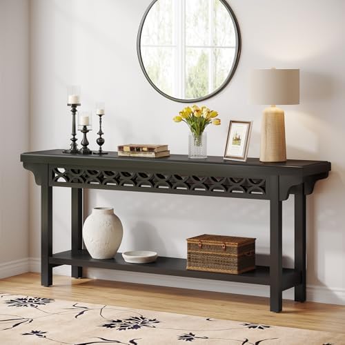 Tribesigns 70.8-Inch Solid Wood Long Console Table, Farmhouse Entryway Table - Image 3