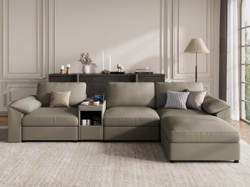 EASE MOOSE Leather Modular Sectional Sofa by EASEMOOSE
