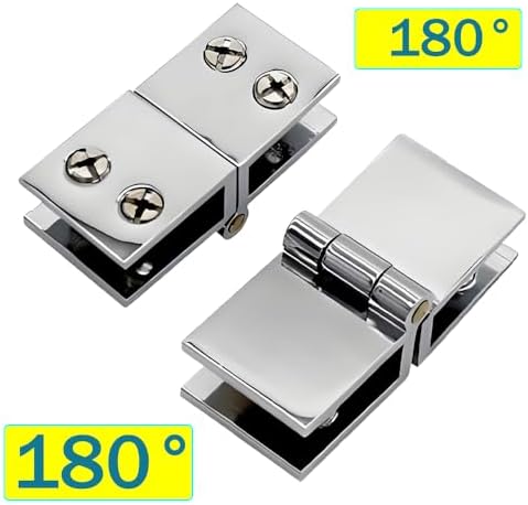WANLIAN Glass Shower Door Hinges, 2 Pieces - Image 3