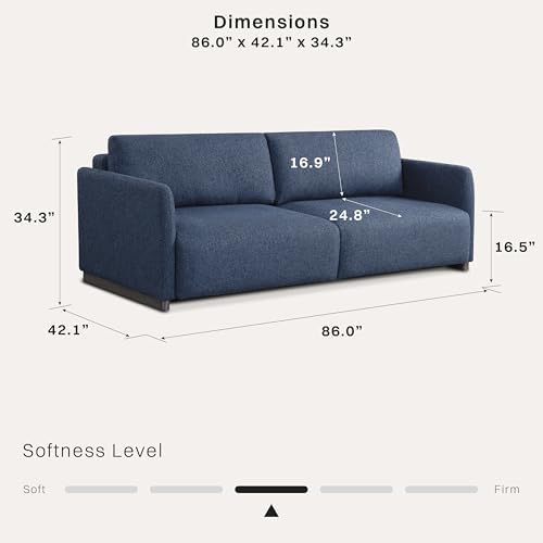Serta® Vail 86" Convertible Sleeper Sofa, Queen Size, Wall-Hugging Dreamglide - Image 2