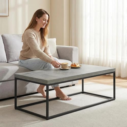 CENSI 47-Inch Grey Marble Accent Coffee Table/Center Table - Image 3