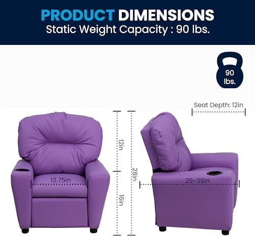 Flash Furniture Chandler Vinyl Kids Recliner - Image 2