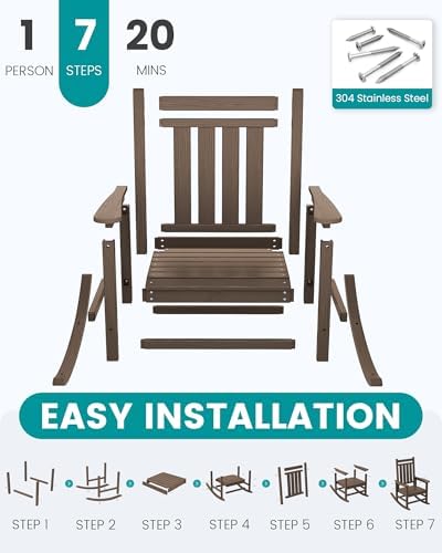 SERWALL HDPE Rocking Chair, Oversized Rocking Chair - Image 5