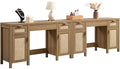 SICOTAS 52" Rattan Vanity Home Office Desk Vanity Table by SICOTAS
