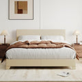 Allewie Queen Size Upholstered Bed Frame Adjustable Headboard by Allewie