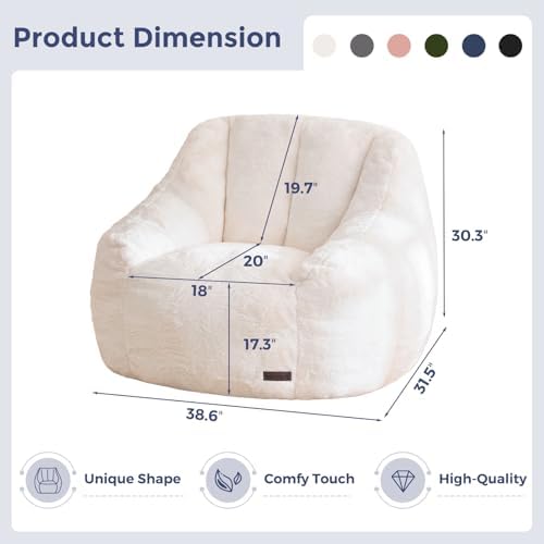 MAXYOYO Bean Bag Chair, Comfy Bean Bag Sofa - Image 2