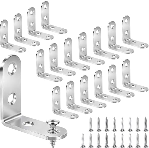18PCS L Bracket Corner Brace, Stainless Steel Corner Bracket by Unknown