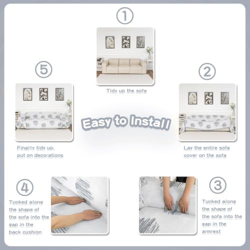MEETSKY Sofa Covers for Sofa, Couch Cover for Dogs, Throw Couch Covers Loveseat - Image 7