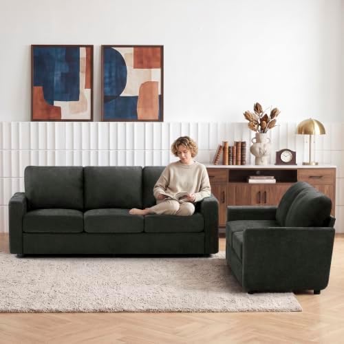 2 Pieces Chenille Sofa Sets w/Comfortable Back Cushions - Image 6