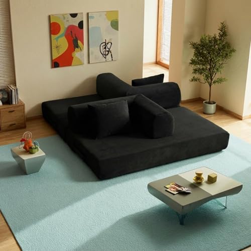 59in Boneless Couch Convertible Futon Sofa Bed Queen - Image 7