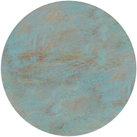 SIMPLIHOME Boyd 13" Wide Solid Wood Round End Table in Teal Wash - Image 4