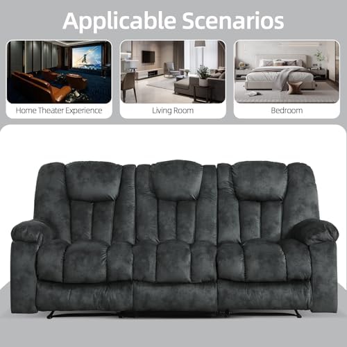 EBELLO Reclining Sofa for Living Room, Extra Wide Modern Overstuffed 3 Seat - Image 6
