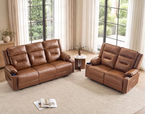 2-Piece Recliner Sofa Set, Reclining Loveseat & 3-Seater Couch by NOOKSLEEPER