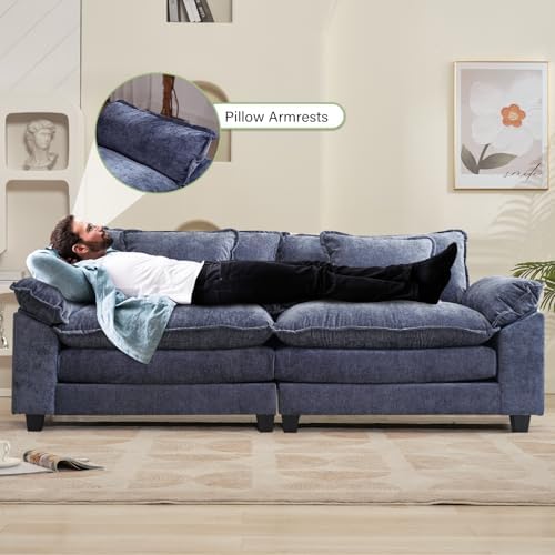 Oprisen 2 Pieces Cloud Couch Set, Upholstered Comfy Modular Sectional Sofa Deep - Image 4