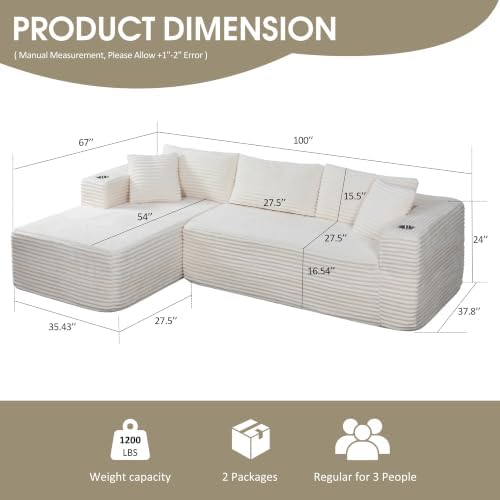 Cloud Sectional Boneless Couches - Image 2