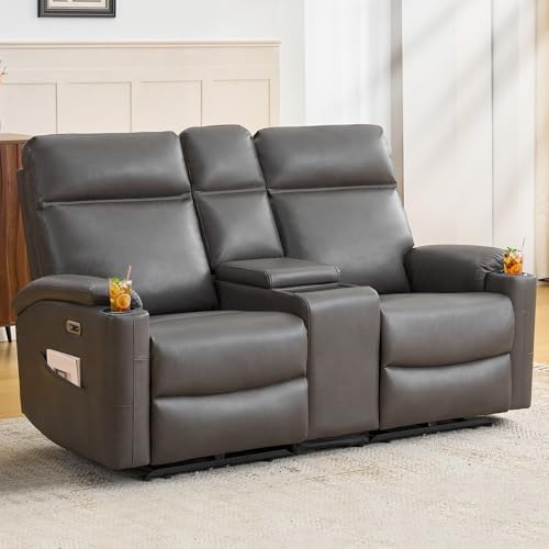 Power Recliner Loveseat, Electric Reclining Sofa by PALLOMEAdventureHouse