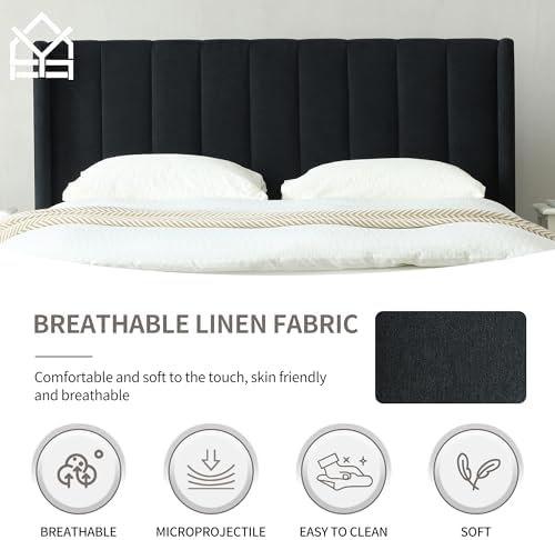 YUHUASHI King Bed Frame，Platform Bed - Image 5