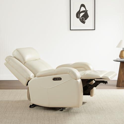 Watson & Whitely Genuine Leather Wall Hugger Power Recliner - Image 6
