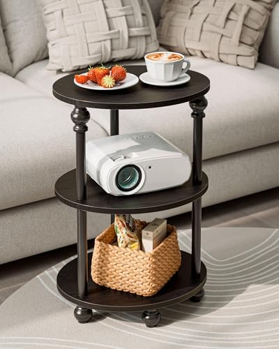 Round Small End Table with Classic Turned Legs, 3 Tier Oval Accent Table - Image 6