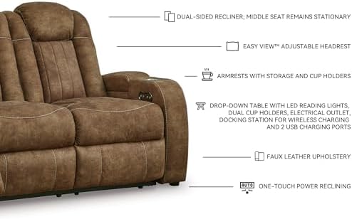 Signature Design by Ashley Wolfridge Power Reclining Sofa - Image 4