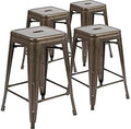 Flash Furniture 24 in Metal Stackable Counter Stool by FlashFurniture