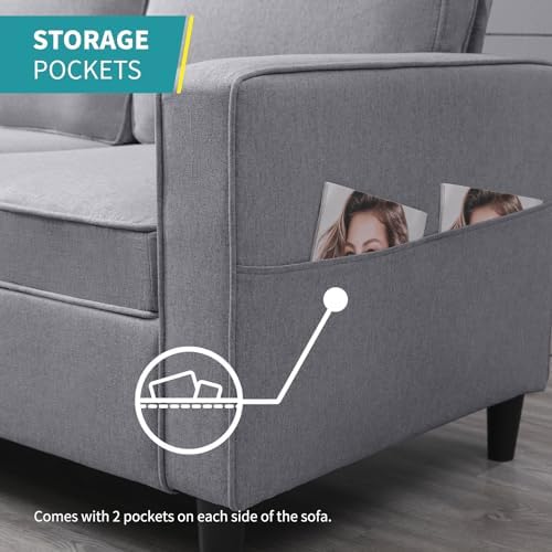 BALUS 78" Living Room Couches Set, 3 Seater Sofa - Image 5