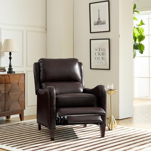 HULALA HOME Genuine Leather Recliner Chair by HULALAHOME