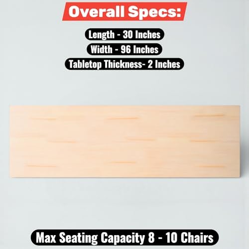 30" x 96" Rectangular Wood Butcher Block Table Top - Image 2