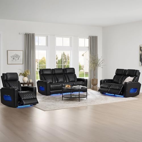 Watson & Whitely Genuine Leather Power Reclining Sofas & Chair Set by WatsonWhitely