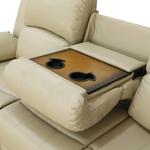 Manual Recliner Sofa Set, Bonded Leather Modern Living Room Furniture Sets - Image 5