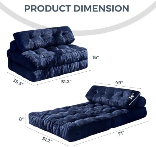 MAXYOYO Folding Sofa Bed, Convertible Chair Bed - Image 2