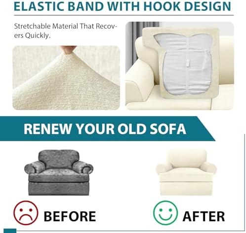 2 Pieces T Cushion Chair Covers - Image 5