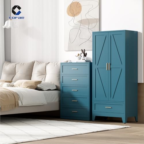 COFaR Metal Armoire Wardrobe Closet - Image 2