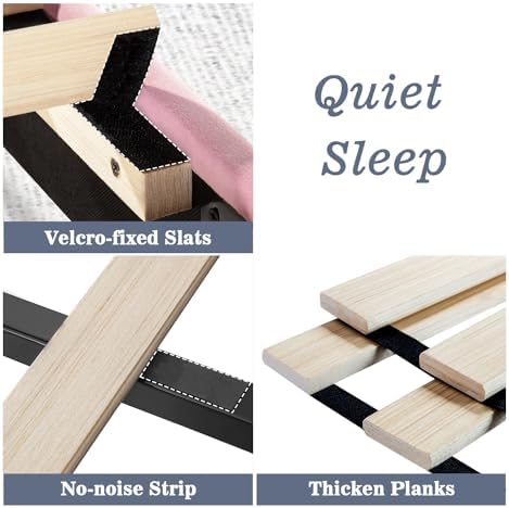 Allewie Queen Bed Frame/Velvet Upholstered Bed Frame - Image 6