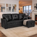 Eafurn Tufted Sectional Sleeper Sofa Pull Out Couch Bed by EAFURN